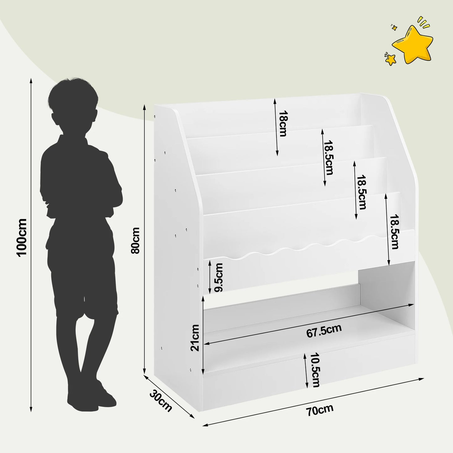 OFFENES MONTESSORI BÜCHERREGAL FÜR KINDER