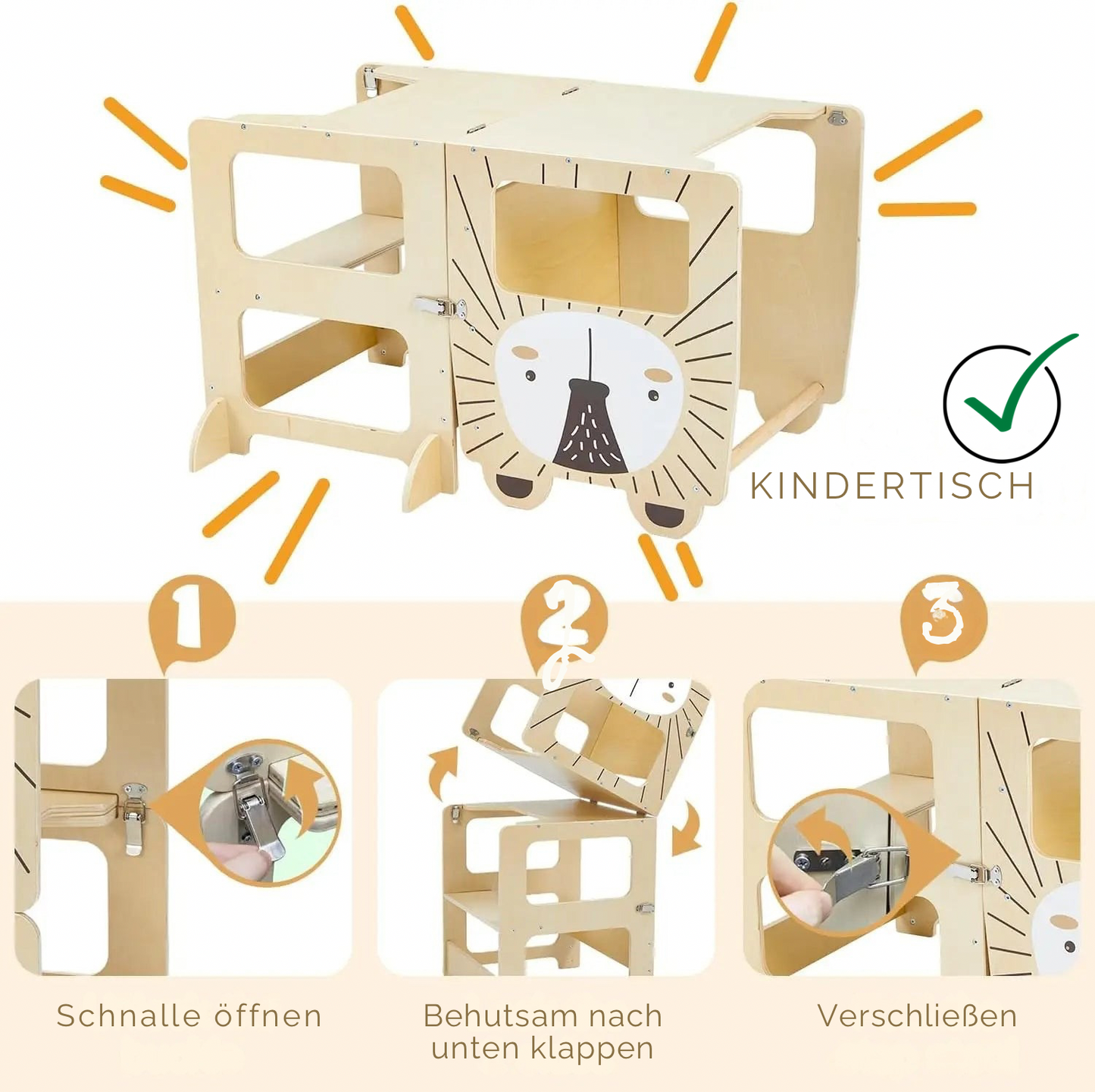MONTESSORI LERNTURM AUS HOLZ – SICHER MITHELFEN & GEMEINSAM ENTDECKEN