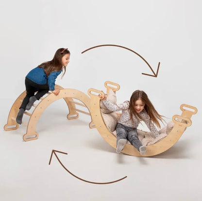 MONTESSORI 6-IN-1 KLETTERSET AUS HOLZ – BEWEGUNG, KREATIVITÄT & SPIELERISCHES LERNEN VEREINT