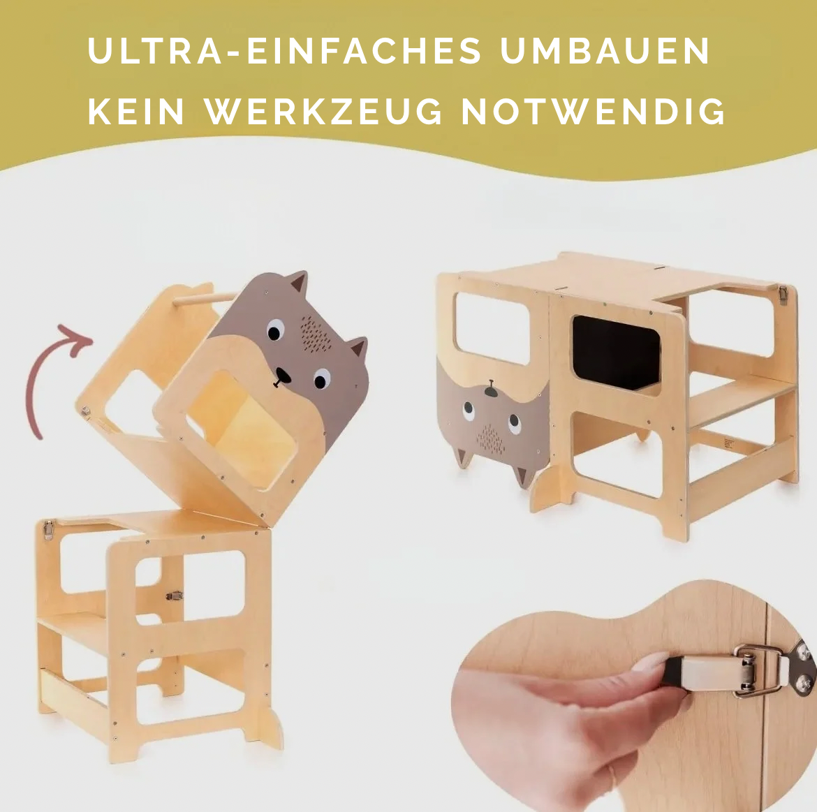 MONTESSORI LERNTURM 4-IN-1 MITWACHSEND UND VIELSEITIG