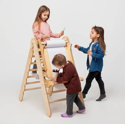 MONTESSORI 6-IN-1 KLETTERSET AUS HOLZ – BEWEGUNG, KREATIVITÄT & SPIELERISCHES LERNEN VEREINT