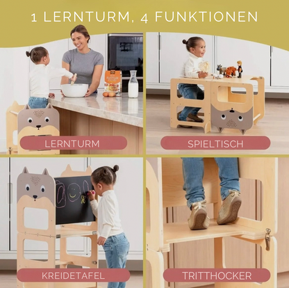 MONTESSORI LERNTURM 4-IN-1 MITWACHSEND UND VIELSEITIG