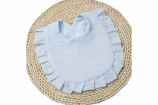 MUSSELIN-LÄTZCHEN MIT RÜSCHEN