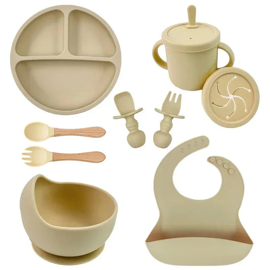 SILIKON ESSLERN-SET FÜR BABYS & KLEINKINDER (9 TEILE)