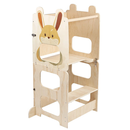 MONTESSORI LERNTURM AUS HOLZ – SICHER MITHELFEN & GEMEINSAM ENTDECKEN