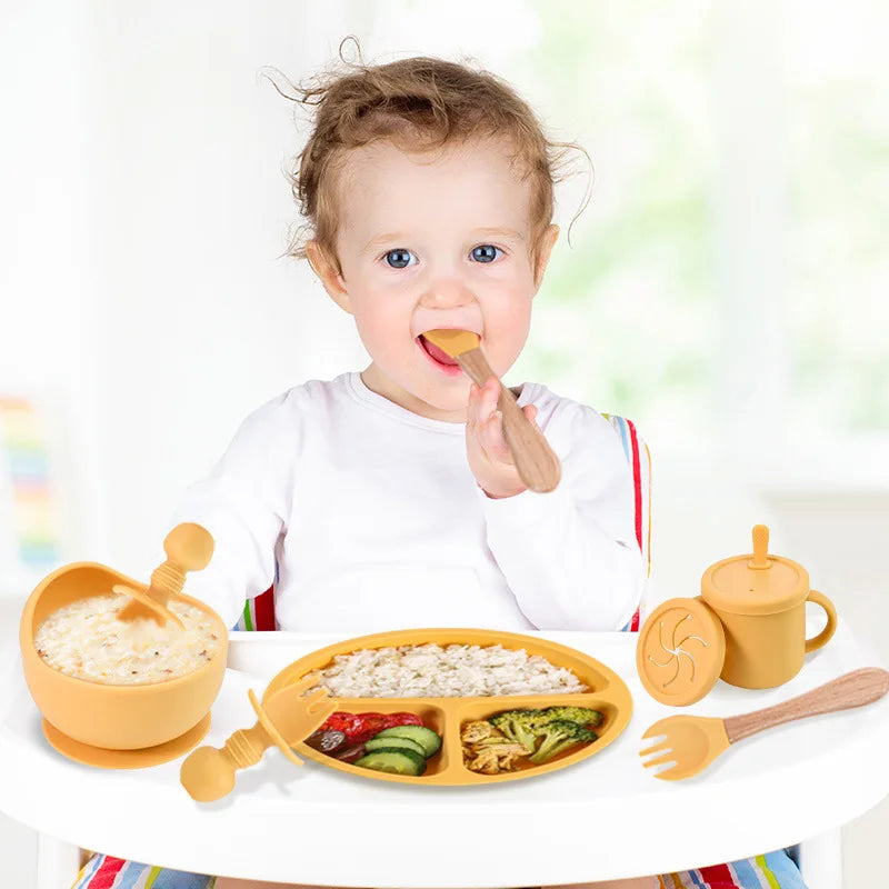 SILIKON ESSLERN-SET FÜR BABYS & KLEINKINDER (9 TEILE)